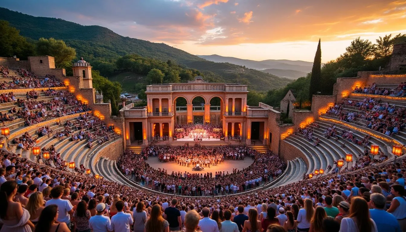 venez célébrer le 14 juillet au cœur du théâtre antique ! profitez d'une ambiance festive unique, avec des spectacles, concerts et feux d'artifice qui raviront petits et grands. une soirée inoubliable pour marquer la fête nationale dans un cadre historique exceptionnel.