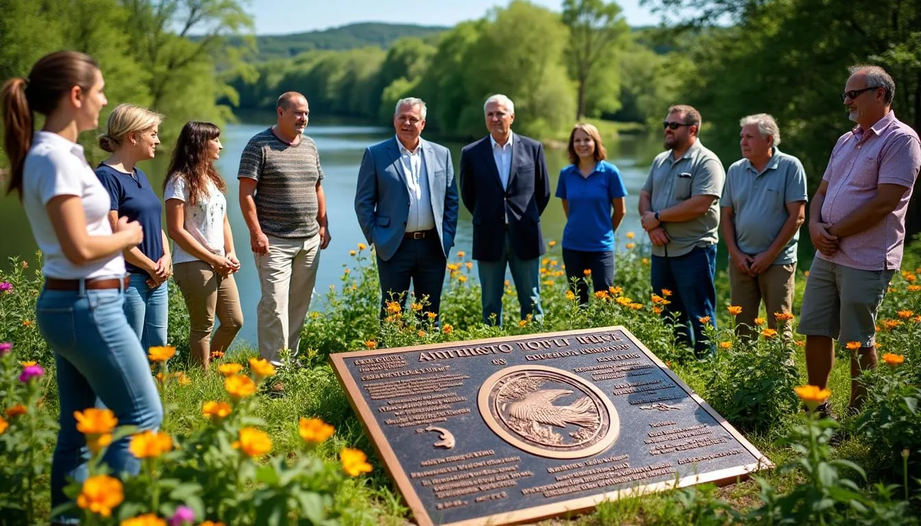Assistez à la cérémonie de dévoilement de la plaque honorant les efforts de préservation de l'arroux, un moment symbolique pour célébrer l'engagement en faveur de la protection de notre patrimoine naturel